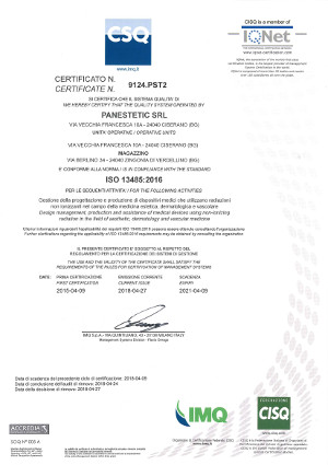 Panestetic Certyfikat ISO 13485